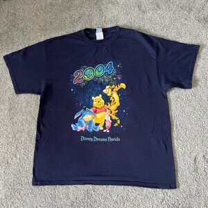 Vintage‎ Disney shirt mens XL blue Dreams florida winnie the pooh tigger y2k